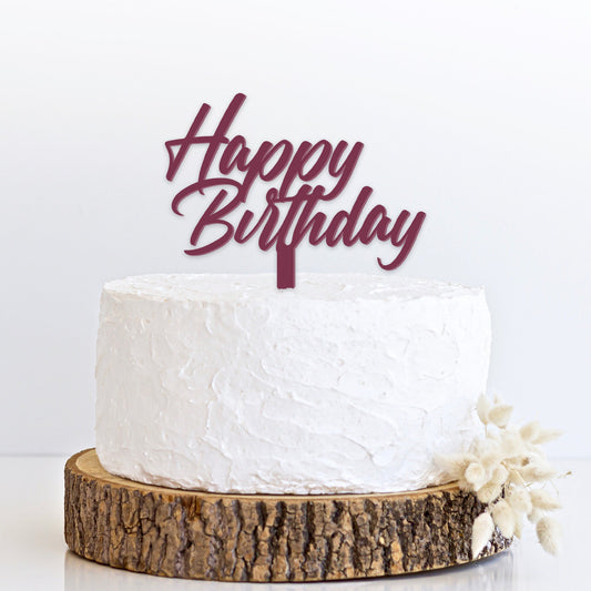 Happy Birthday Acrylic Cake Topper, Reusable Cake Topper, Simple Cake Accessories, Birthday Decorations, Acrylic Cake Toppers