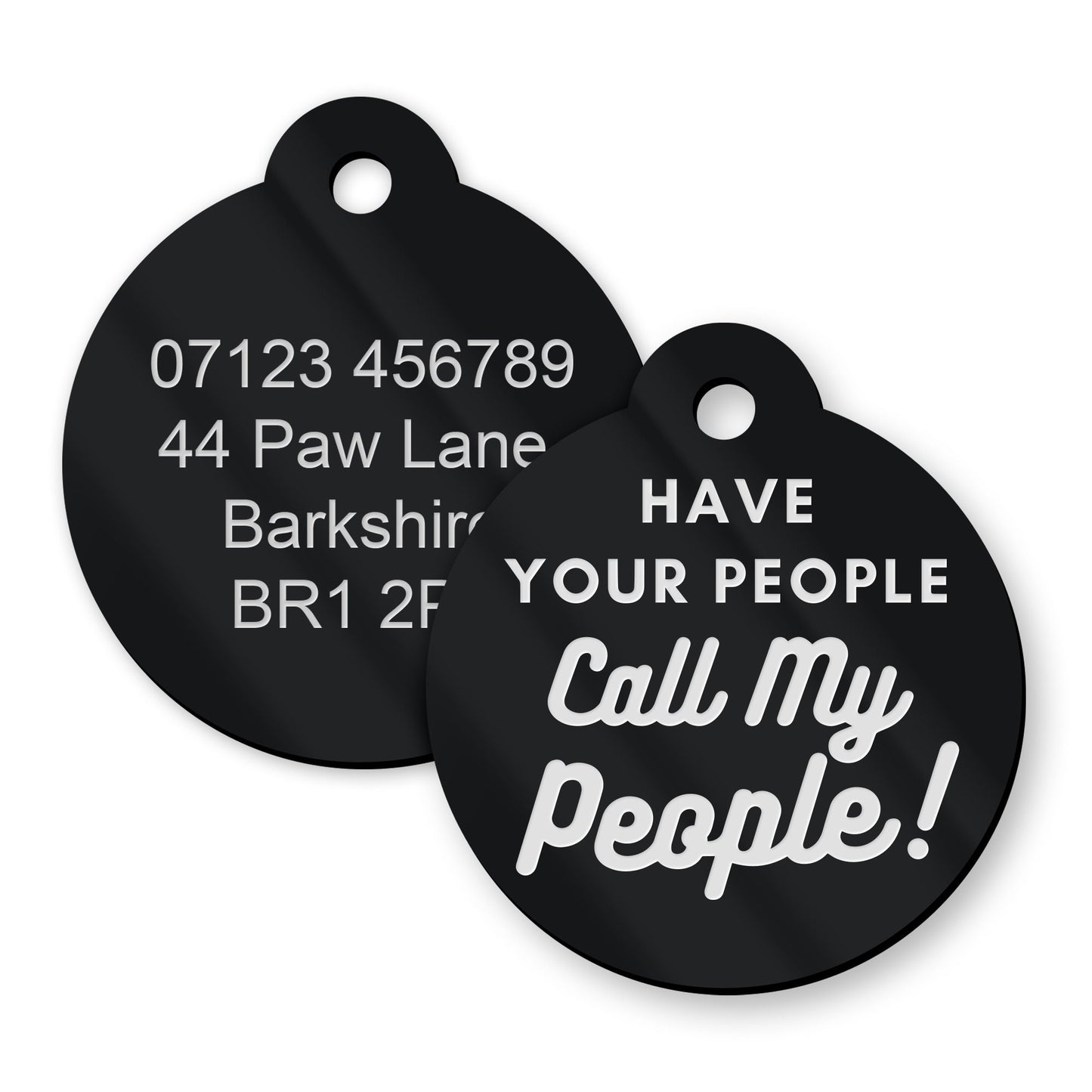 Have Your People Call My People - Personalised Dog ID Collar Tag: Funny Custom Pet Safety Accessories, New Pet Essentials, Unique Dog Gift
