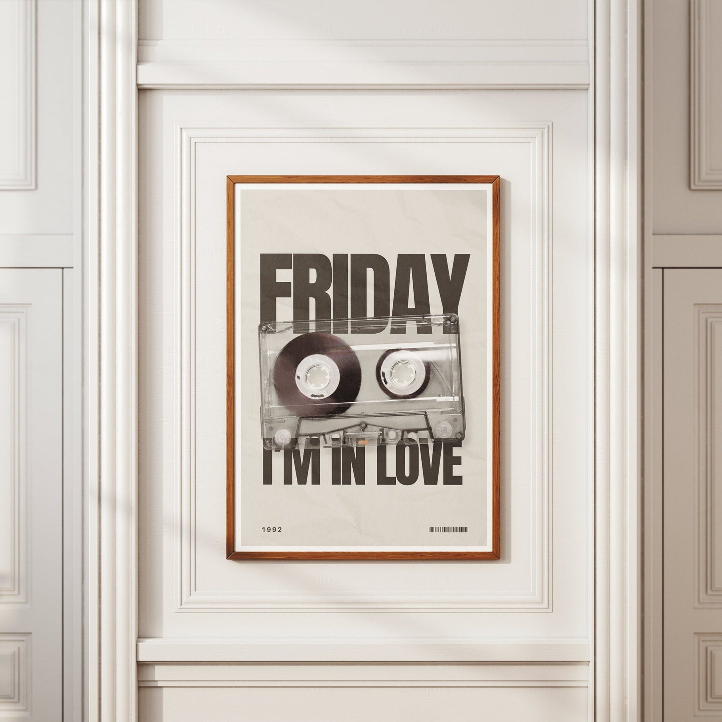 Friday I'm In Love - Cassette Print: The Cure Lyric Poster, Song-Inspired Wall Art, Iconic Music, Alternative Home Decor Gift, Retro Print
