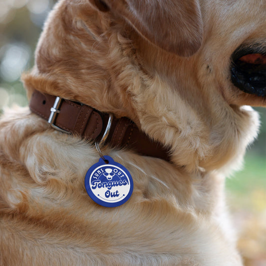 Suns Out Tongues Out - Personalised Dog ID Collar Tag: Funny Custom Pet Safety Accessories, New Pet Essentials, Unique Dog Gift