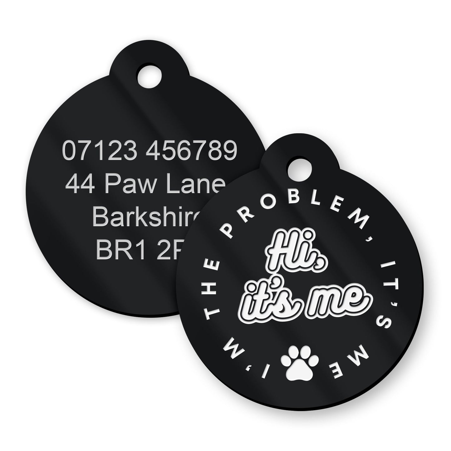 I'm The Problem - Personalised Dog ID Collar Tag: Funny Custom Pet Safety Accessories, New Pet Essentials, Unique Dog Gift