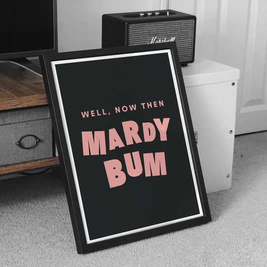 Mardy Bum - Jumbled Type Poster: Arctic Monkeys Song-Inspired Gloss Print, Quote Poster, Home Decor, Iconic Lyric Print, Music Lover