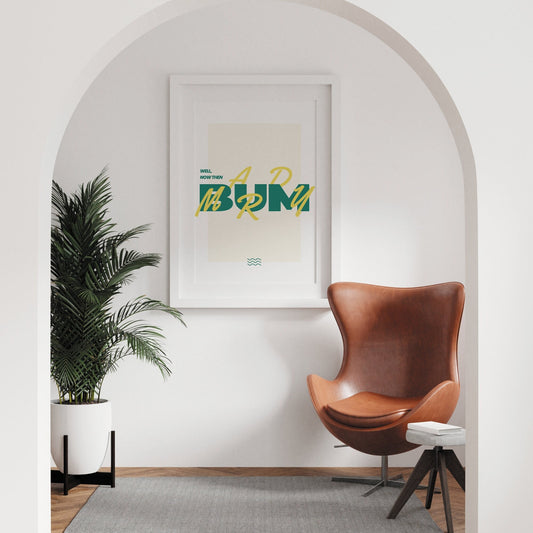 Mardy Bum - Vintage Green Poster: Arctic Monkeys Song-Inspired Gloss Print, Quote Poster, Home Decor, Iconic Lyric Print, Music Lover