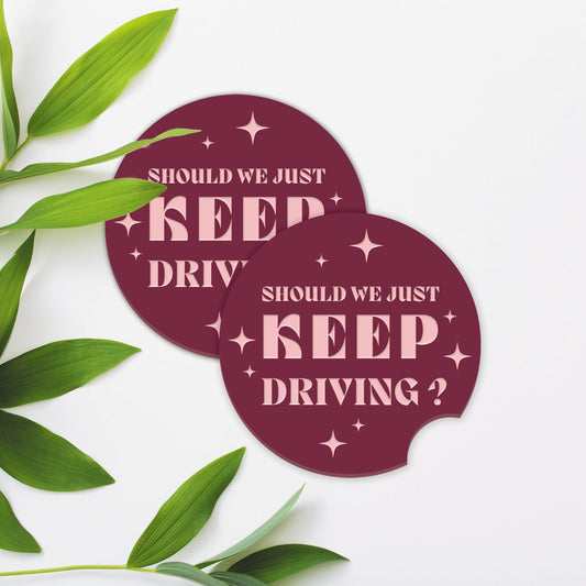 Keep driving - Classic Stars Car Coaster Set: Harry Styles Lover Gift, Girly Car Accessory, Cup Holder Insert, Cute Gift For Her