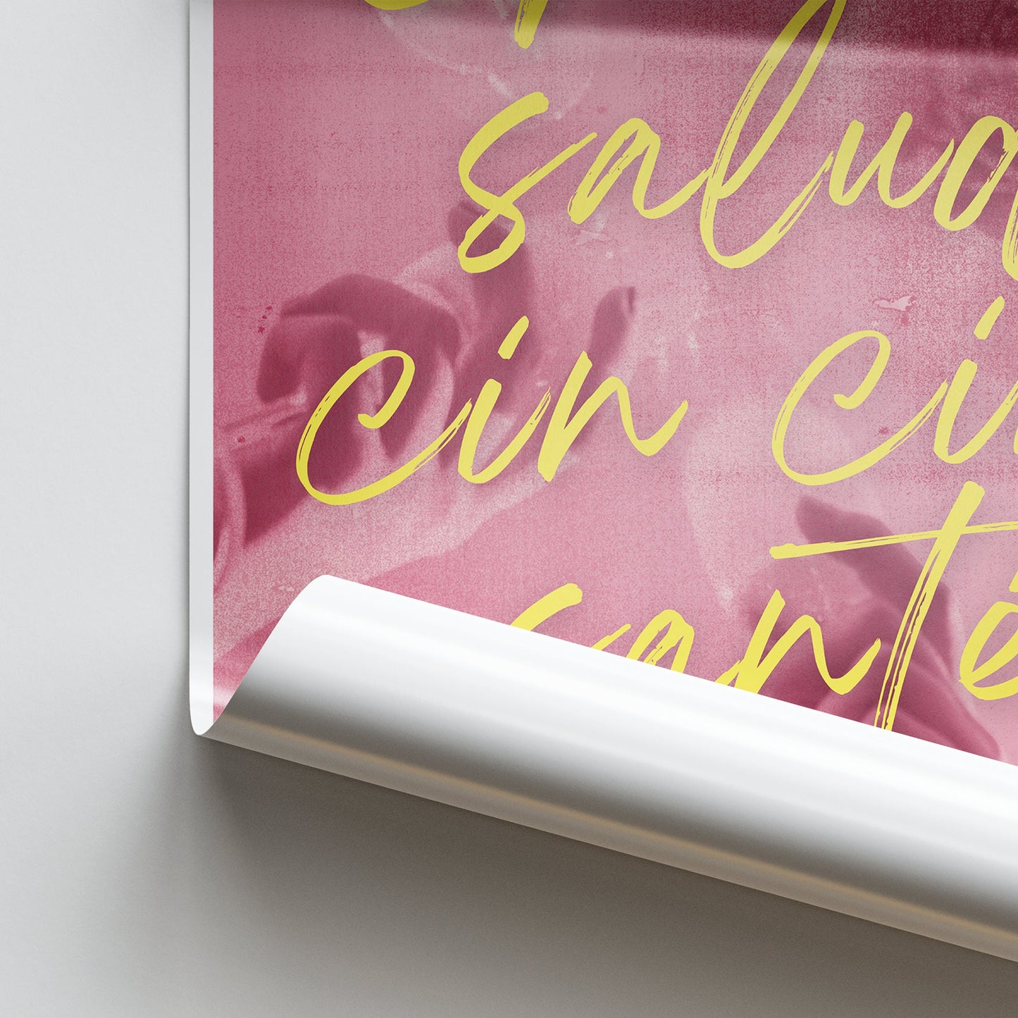 Cheers - Pink Aesthetic Print: Cool Language Quote Wall Art, Toast Poster, Modern Home Decor, Typography Print, Home Bar or Kitchen Decor