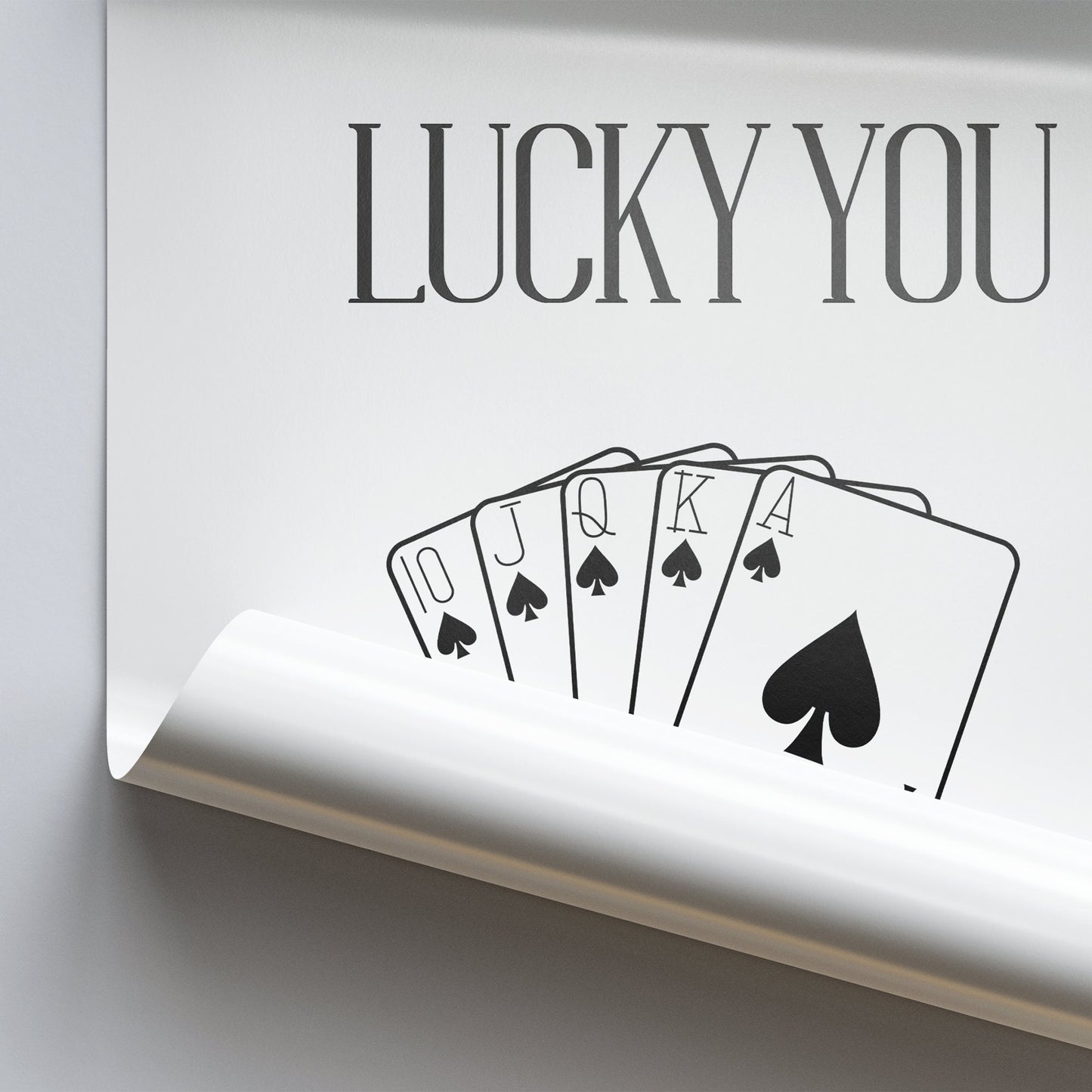 Lucky You - Cards Design Poster, Home Decor, Trendy Wall Art, Bedroom Poster, Living Room Poster, House Wall art, Modern Poster Design