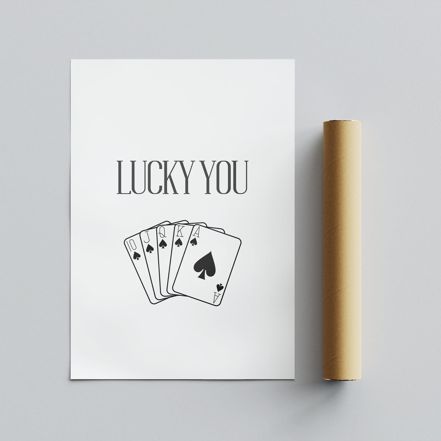Lucky You - Cards Design Poster, Home Decor, Trendy Wall Art, Bedroom Poster, Living Room Poster, House Wall art, Modern Poster Design