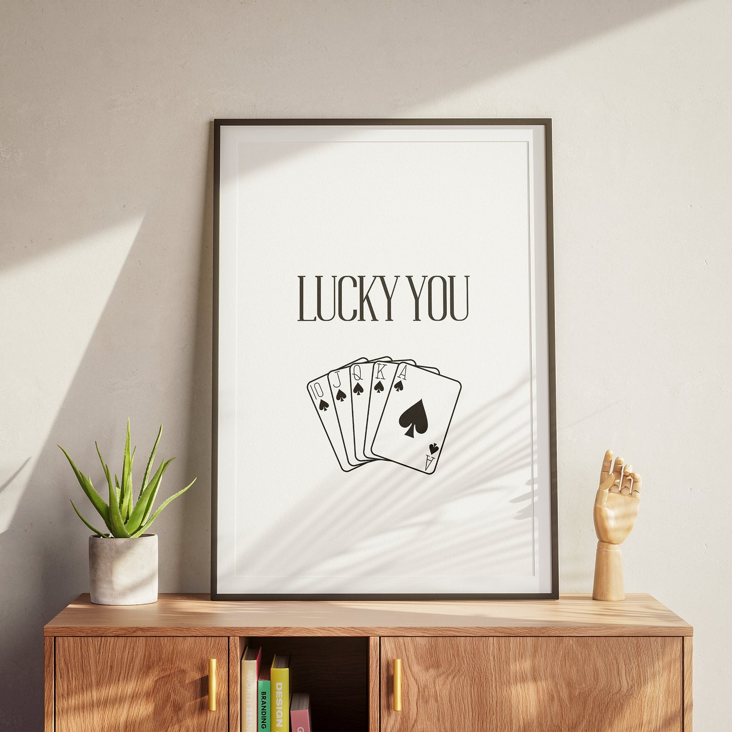 Lucky You - Cards Design Poster, Home Decor, Trendy Wall Art, Bedroom Poster, Living Room Poster, House Wall art, Modern Poster Design