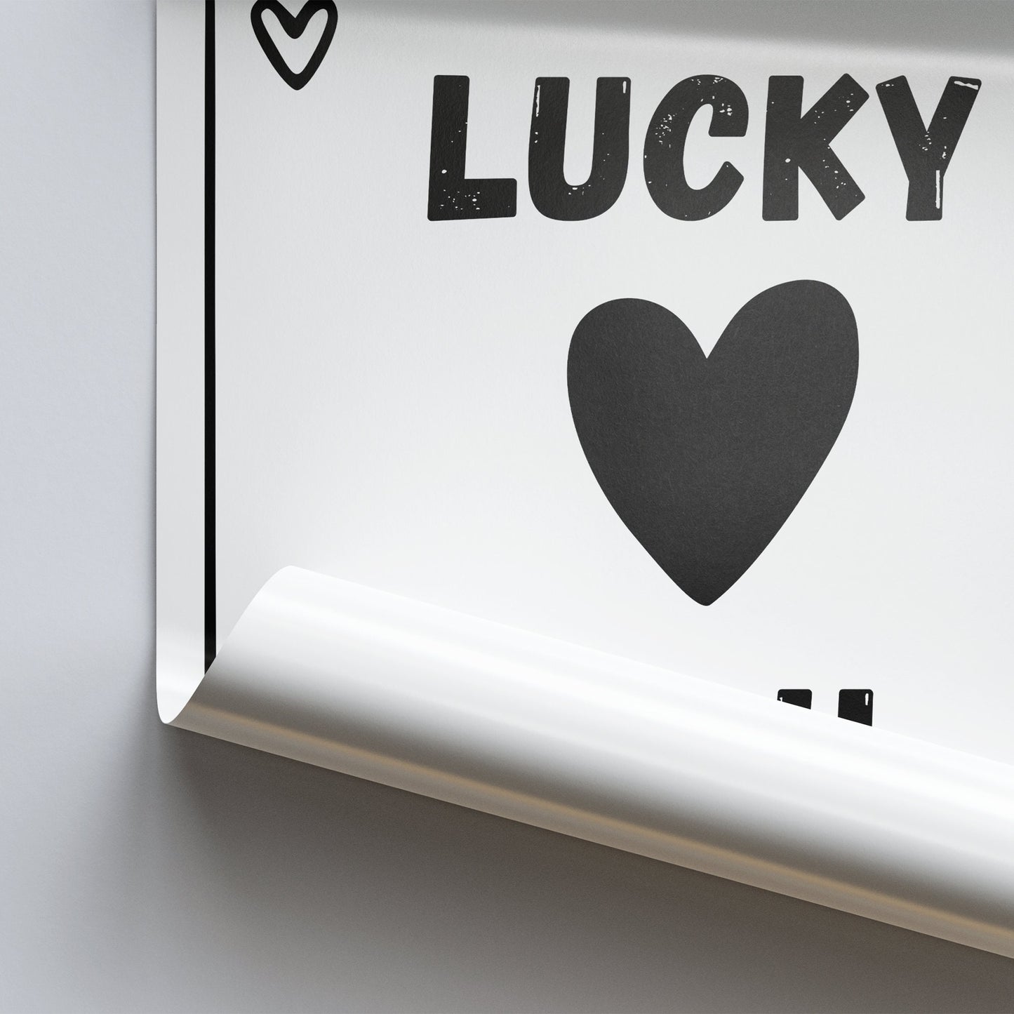 Lucky You - Ace Of Hearts Card Design Poster, Home Decor, Trendy Wall Art, Bedroom Poster, Living Room Poster, Modern Poster Design