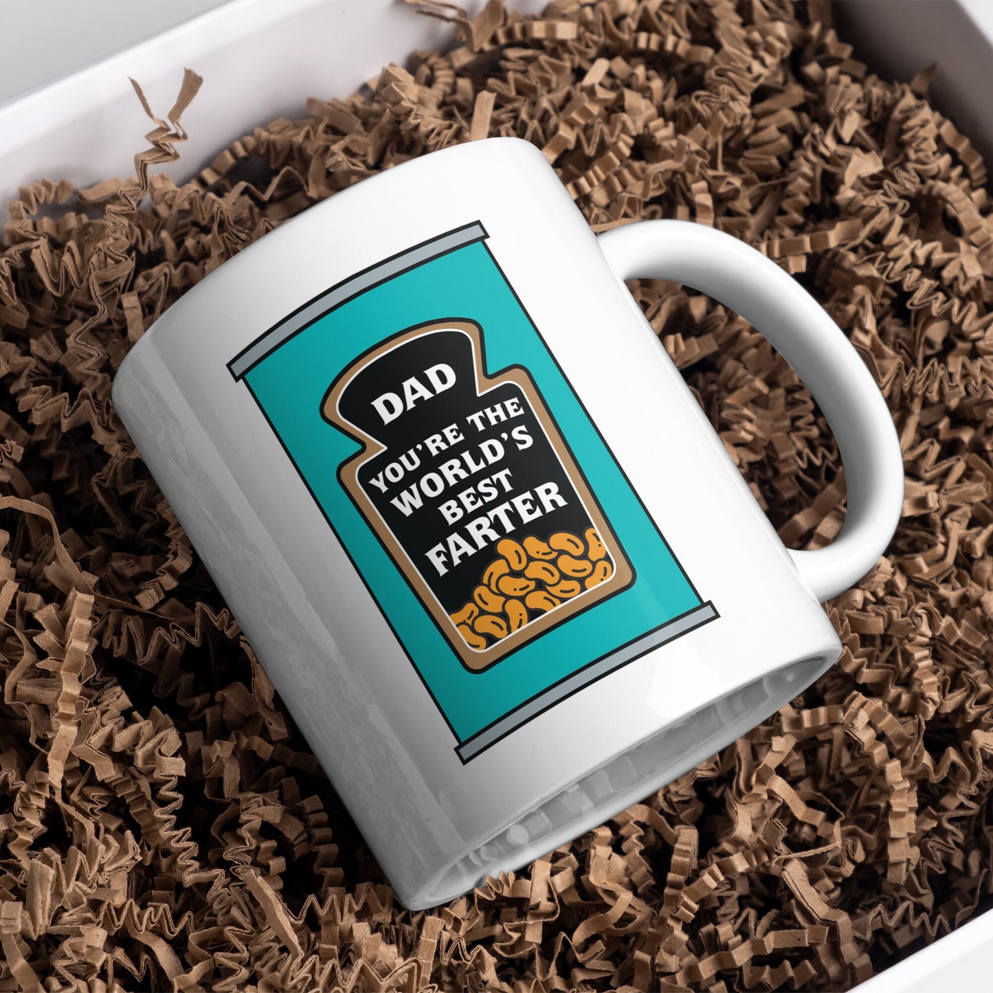 Dad, Worlds Bet Farter - Beans Design Mug: Unique Gift for Dad, Small Gift For Father's Day, Humour Mug, Perfect Funny Joke Gift, Dad's Gift
