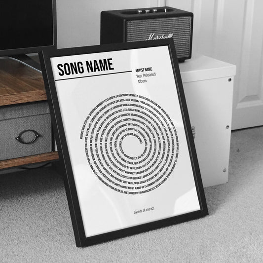 Personalised Song Poster: Home Decor, Custom Gift Idea, Unique Gift Idea For Music Lovers, Your Choice Poster Design, Favourite Song Gift
