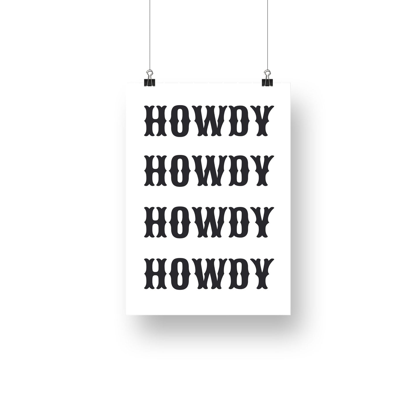 Howdy Poster Design 5, Home Decor, Fun Wall Art, Bold Prints, Bedroom Posters, House Wall Art, Home Poster, Office Poster, House Decor