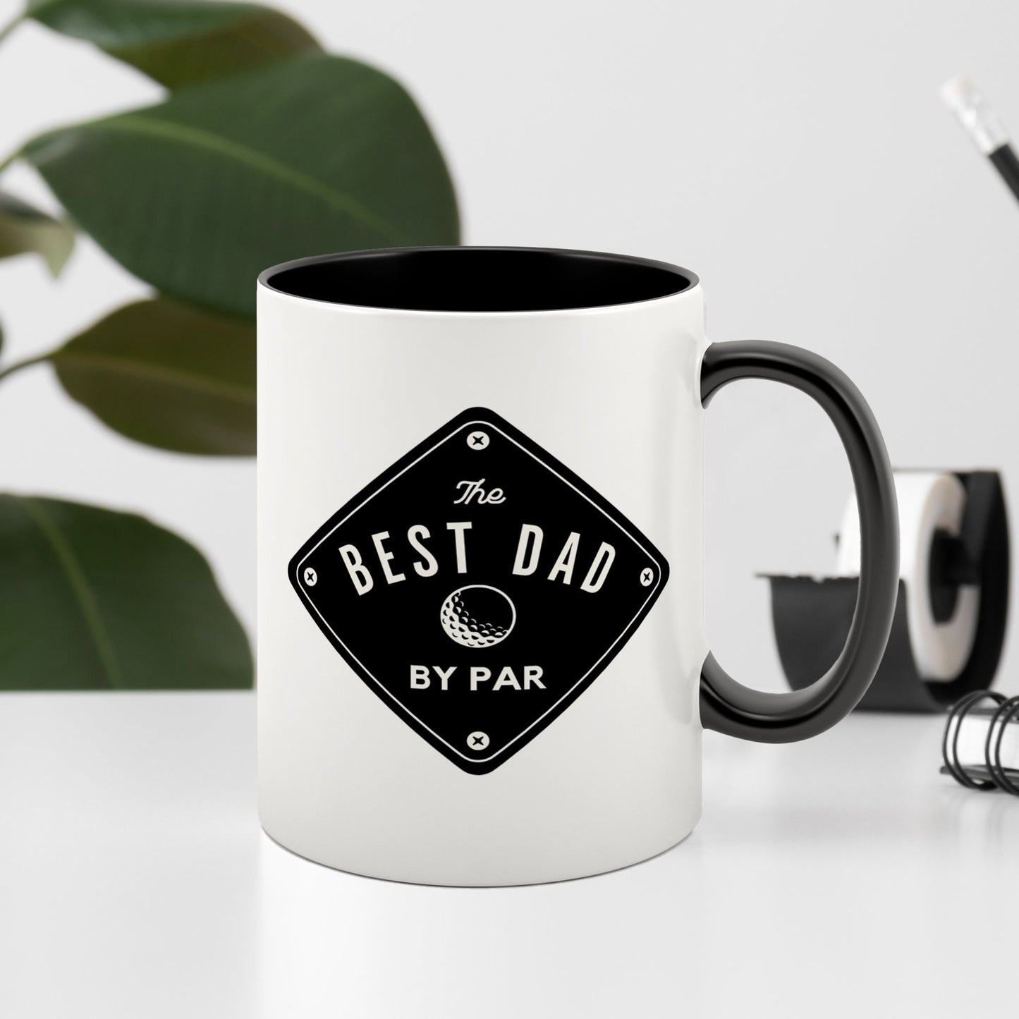 Best Dad By Par - Plaque Mug Golf Mug: Perfect Golf Gift For Father's Day, Birthday or Christmas, Golf Lover, Best Dad Golf Mug Gift