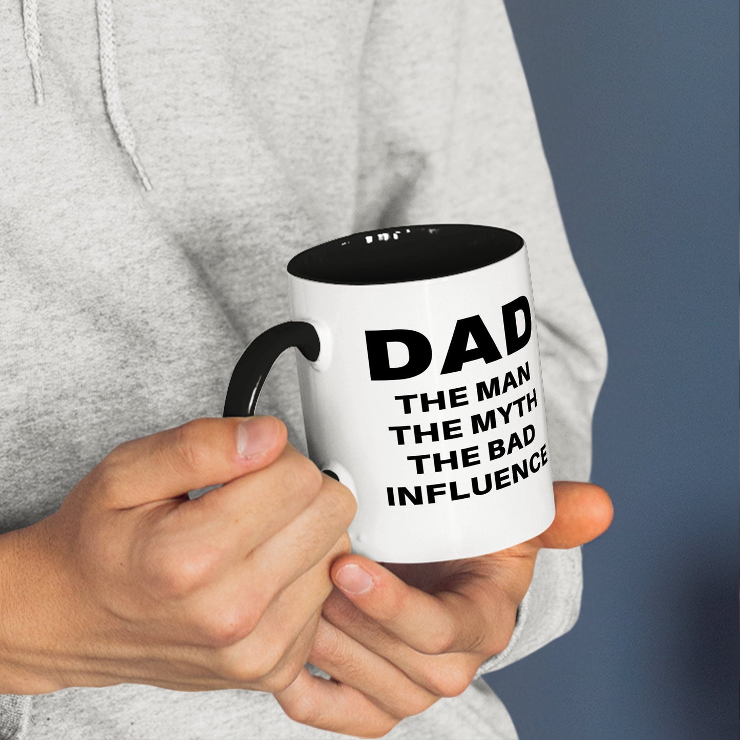 The Man The Myth The Bad Influence - Bold Mug: Funny Father's Day Gift, Humorous Coffee Mug for Dad, Birthday Gift for Dad