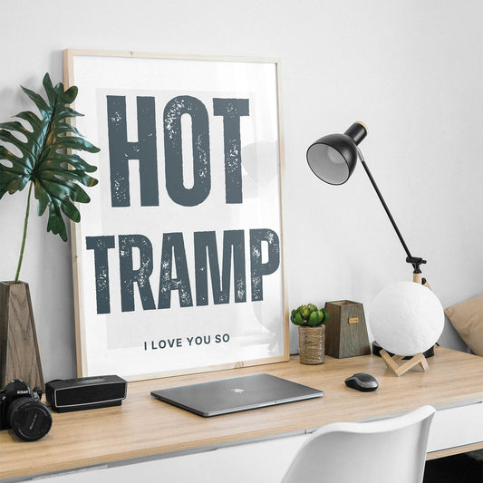 Hot Tramp - Distressed Poster: Rebel Rebel David Bowie Inspired Print, Retro Wall Art, Quote Poster, 70s Home Decor, Lyric Art, Music Lover