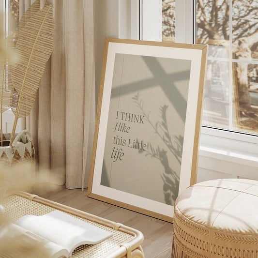 I Like This Little Life Window Shadow Poster: Modern Art, Home Decor, Trendy Wall Art - Aesthetic Print, Bedroom, Entry Way, Living Room