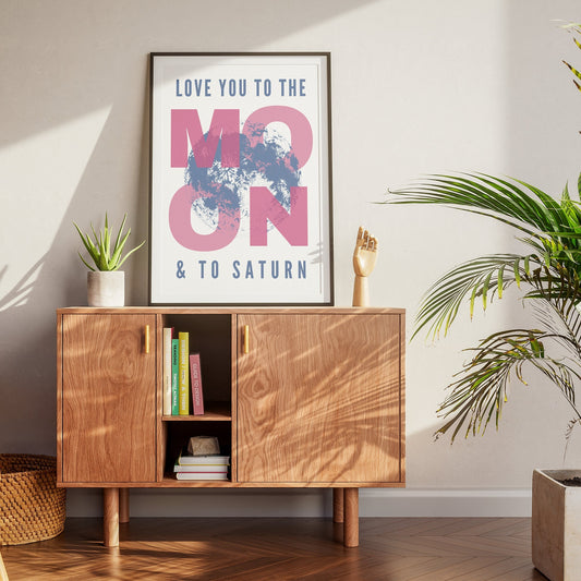 To The Moon & To Saturn - Duel Tone Poster: Taylor Swift Song-Inspired Print, Seven Quote Poster, Folklore Era Home Decor, Music Lover Gift