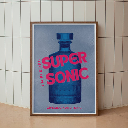 Supersonic - Bottle Poster: Oasis Print, Song-Inspired Print, Iconic Quote Wall Art, Britpop Home Decor, Retro Print, Music Lover