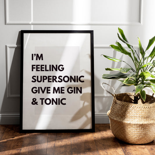 Supersonic - Classic Poster: Oasis Print, Song-Inspired Print, Iconic Quote Wall Art, Britpop Home Decor, Retro Print, Music Lover