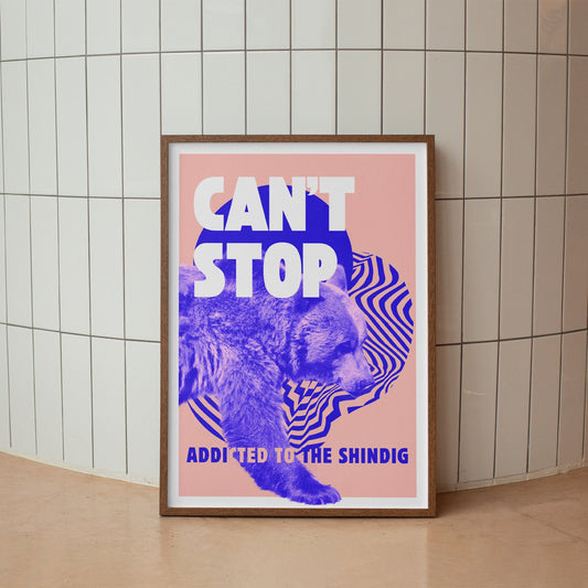 Can't Stop - Bear Poster: RHCP Song-Inspired Print, Home Decor, Iconic Lyric Print, Quote, Music Lover Wall Art, Rock Band Posters