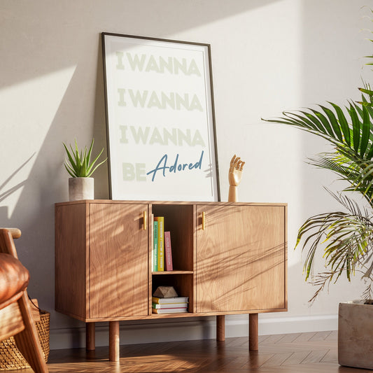 Wanna Be Adored - Muted Poster: The Stone Roses Song-Inspired Lyric Print, Alternative Wall Art Print, Iconic Quote, Music Home Decor