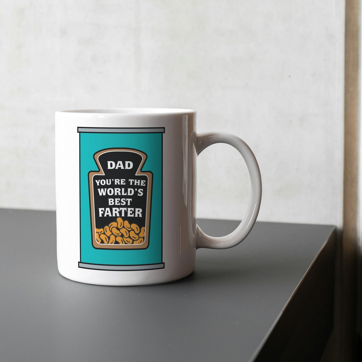 Dad, Worlds Bet Farter - Beans Design Mug: Unique Gift for Dad, Small Gift For Father's Day, Humour Mug, Perfect Funny Joke Gift, Dad's Gift