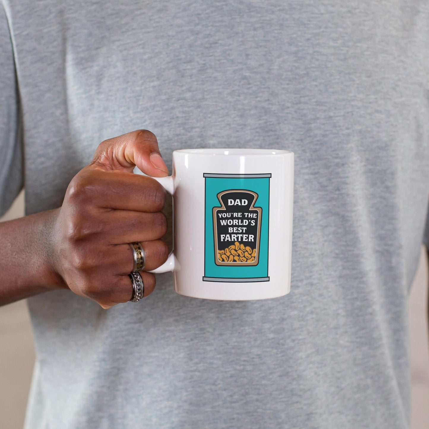 Dad, Worlds Bet Farter - Beans Design Mug: Unique Gift for Dad, Small Gift For Father's Day, Humour Mug, Perfect Funny Joke Gift, Dad's Gift