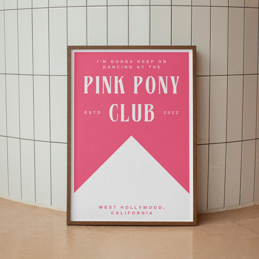 Pink Pony Club - Harmoni Poster: Chappell Roan Inspired Print, Lyric Wall Art, Music Quote Poster, Queer Home Decor, Y2K Aesthetic