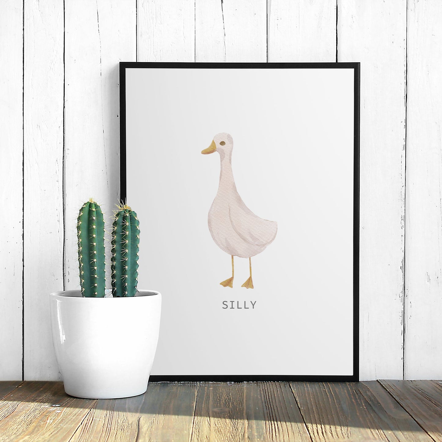 Silly Goose Wall Art, Standing Goose Design, Bedroom Poster, Funny Home Decor, Trendy Wall Art, Modern Design, Silly Animal Prints