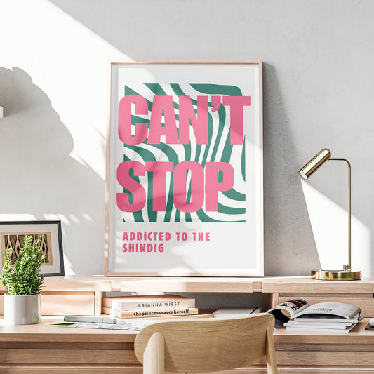 Can't Stop - Funky Poster: RHCP Song-Inspired Print, Home Decor, Iconic Lyric Print, Quote, Music Lover Wall Art, Rock Band Posters