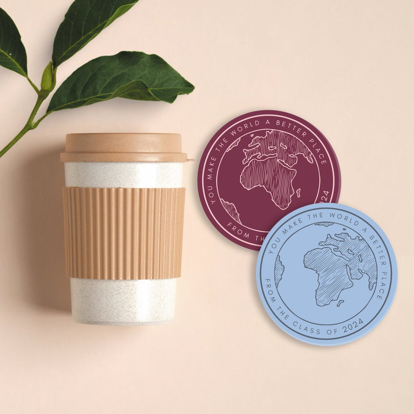 You Make The World A Better Place World Coaster, Acrylic Coaster, Small Gift For Teacher, Custom Teacher Gifts, Unique Coaster For Teacher