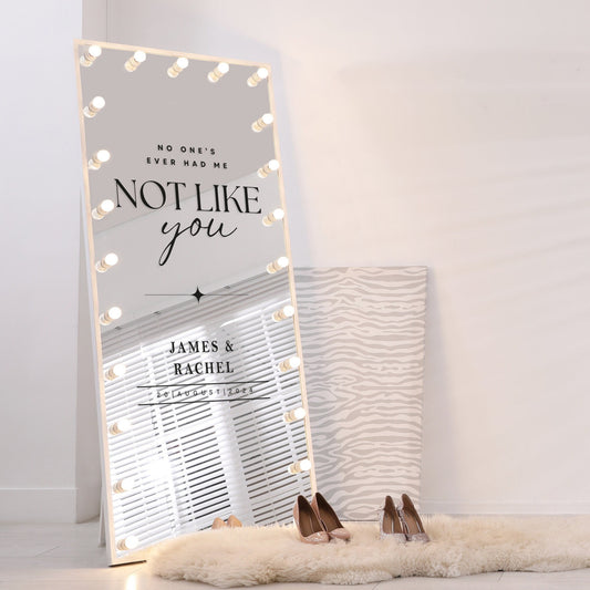 Not Like You 02: Custom DIY Wedding Mirror Decal - "No One's Ever Had Me, Not Like You" - Personalised Taylor Swift Wedding Sign Sticker