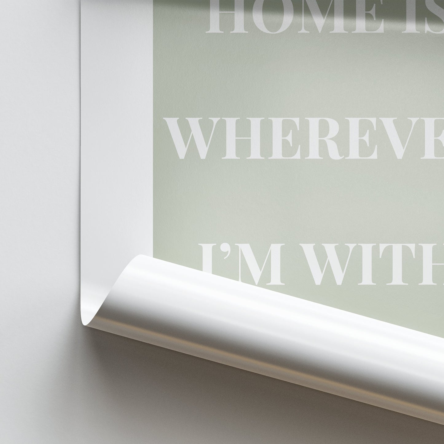 Home is Wherever I'm With You - Minimal Poster: Aesthetic Home Decor, Cute Quote, Bedroom Wall Art, Living Room Poster, Typography Print