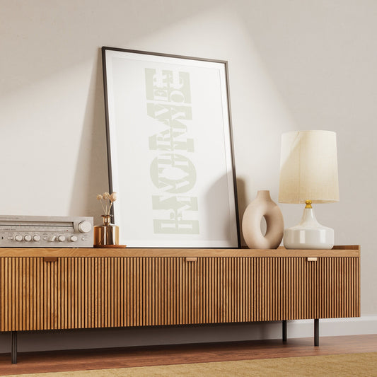 Home is Wherever I'm With You - Muted Poster: Aesthetic Home Decor, Cute Quote, Bedroom Wall Art, Living Room Poster, Typography Print