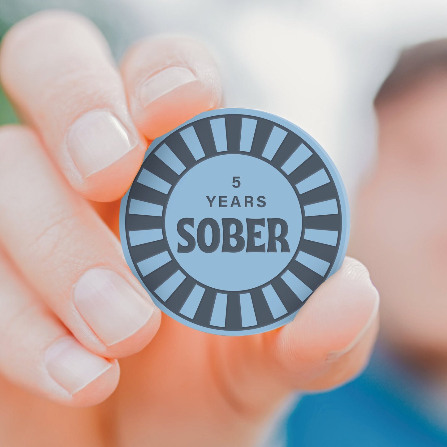 Sober 'n' Shit - Circus Acrylic Sobriety Chip: Customisable Sober Time, Personalised Sobriety Coin, AA Token, Recovery Milestone Gift