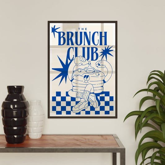 Brunch Club 03 Poster: Brunch Quote Print, Kitchen Decor, Trendy Home Decor, Food Lover Gift, Brunch Lover, Modern Wall Art, Cool Prints