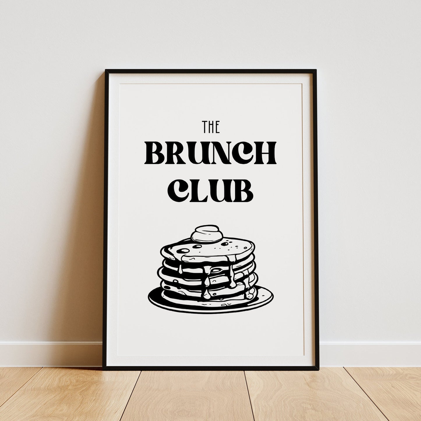 Brunch Club 06 Poster: Brunch Quote Print, Kitchen Decor, Trendy Home Decor, Food Lover Gift, Brunch Lover, Modern Wall Art, Cool Prints
