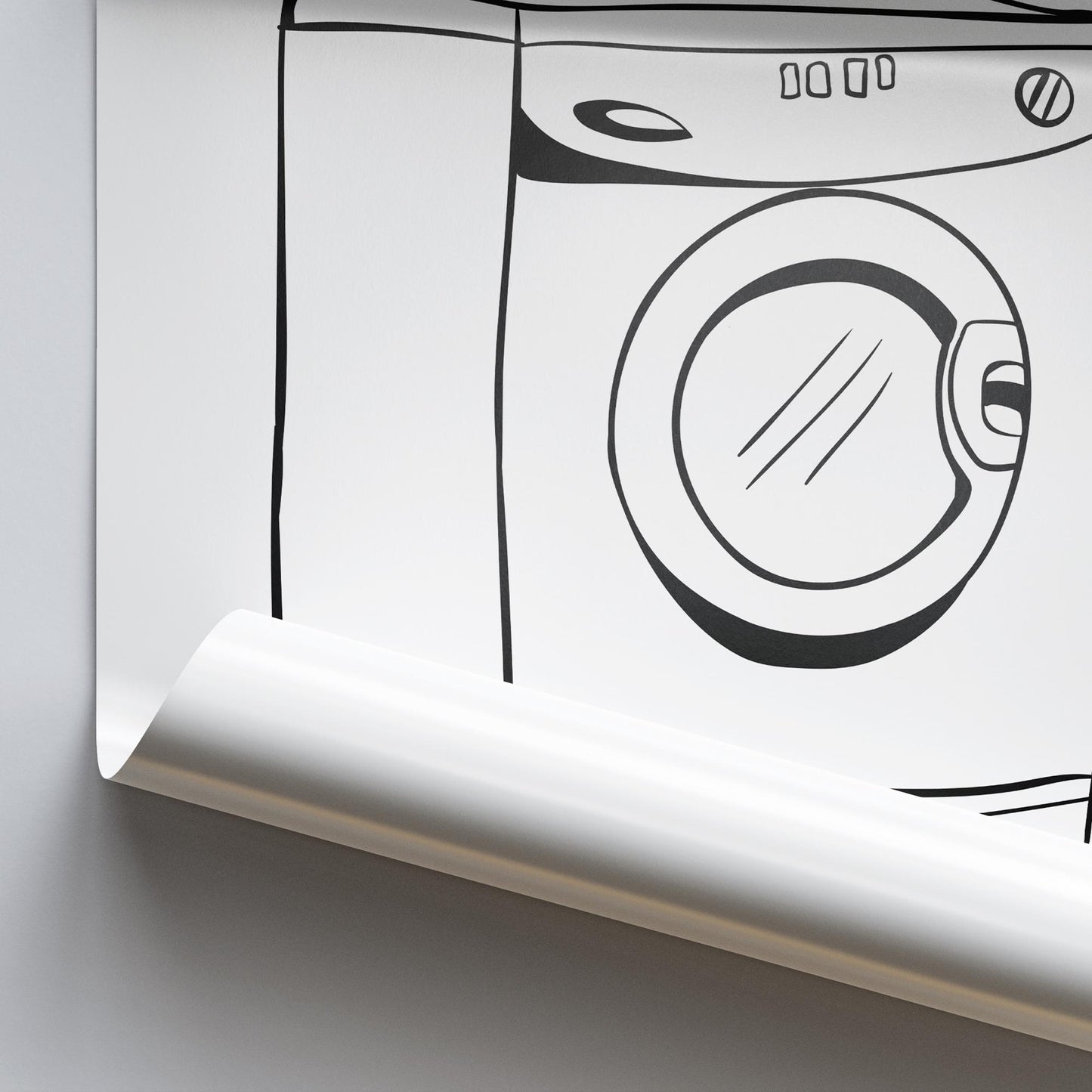 Laundry Day - Washing Machine Poster: Trendy Art, Unique Home Decor, Cool Laundry Room Print, Funny Quote Poster, Utility Room Art