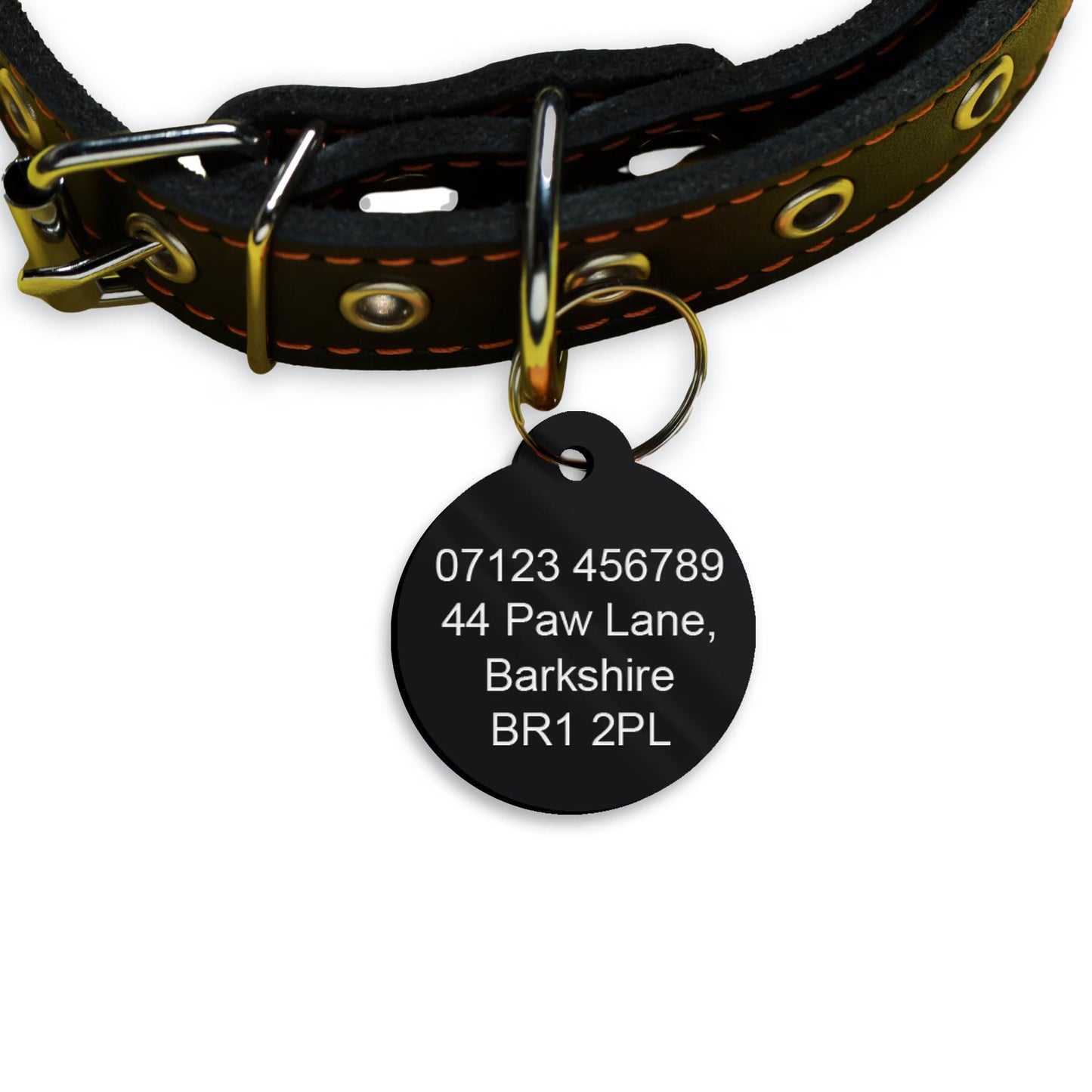 I'm Fluffy Not Fat - Paws, Personalised Dog ID Tag: Custom Pet Safety Accessories, Cheeky Unique Gift For Dog, Hilariously Unique Pet ID