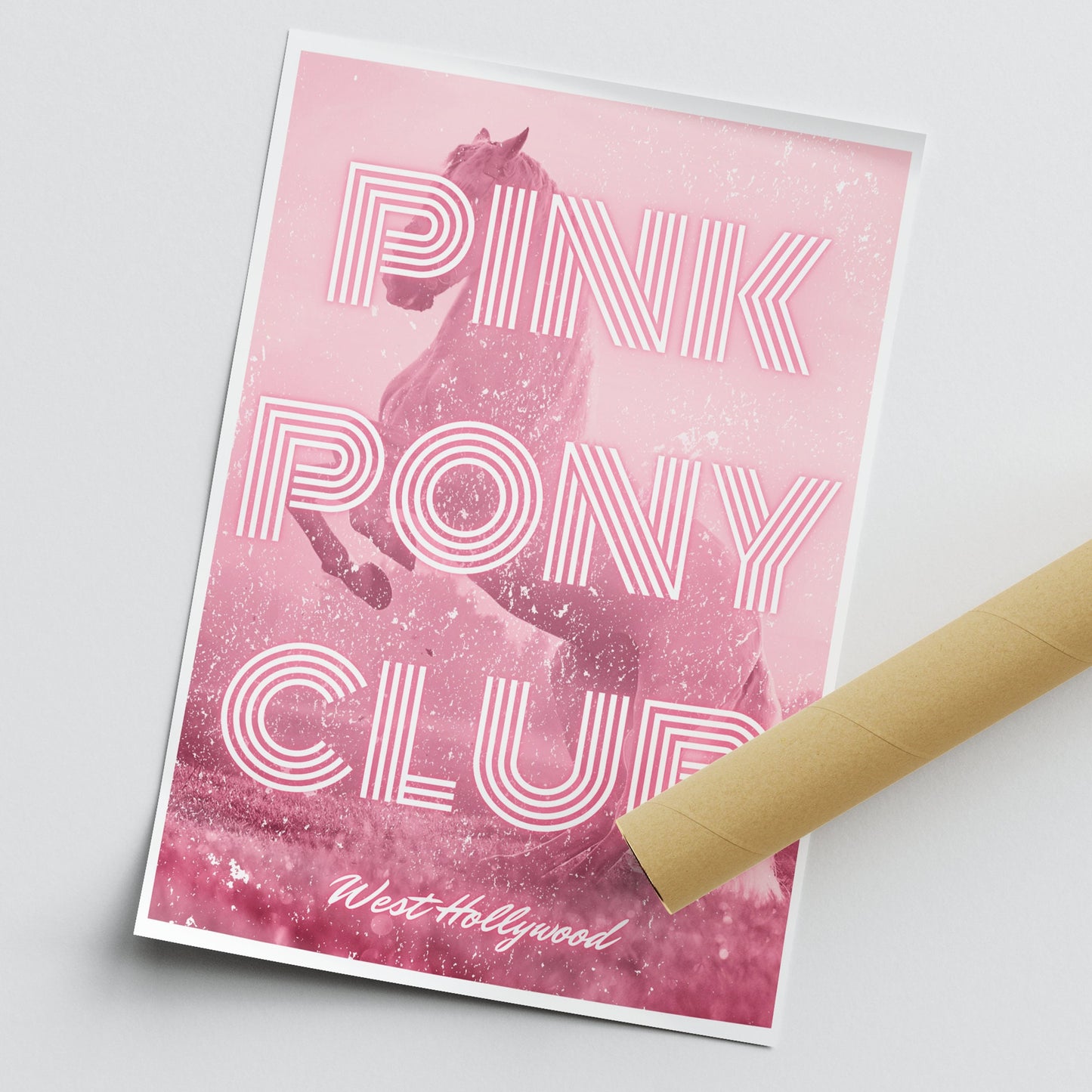 Pink Pony Club - Neon Poster: Chappell Roan Inspired Print, Lyric Wall Art, Music Quote Poster, Hollywood, Queer Home Decor, Y2K Aesthetic