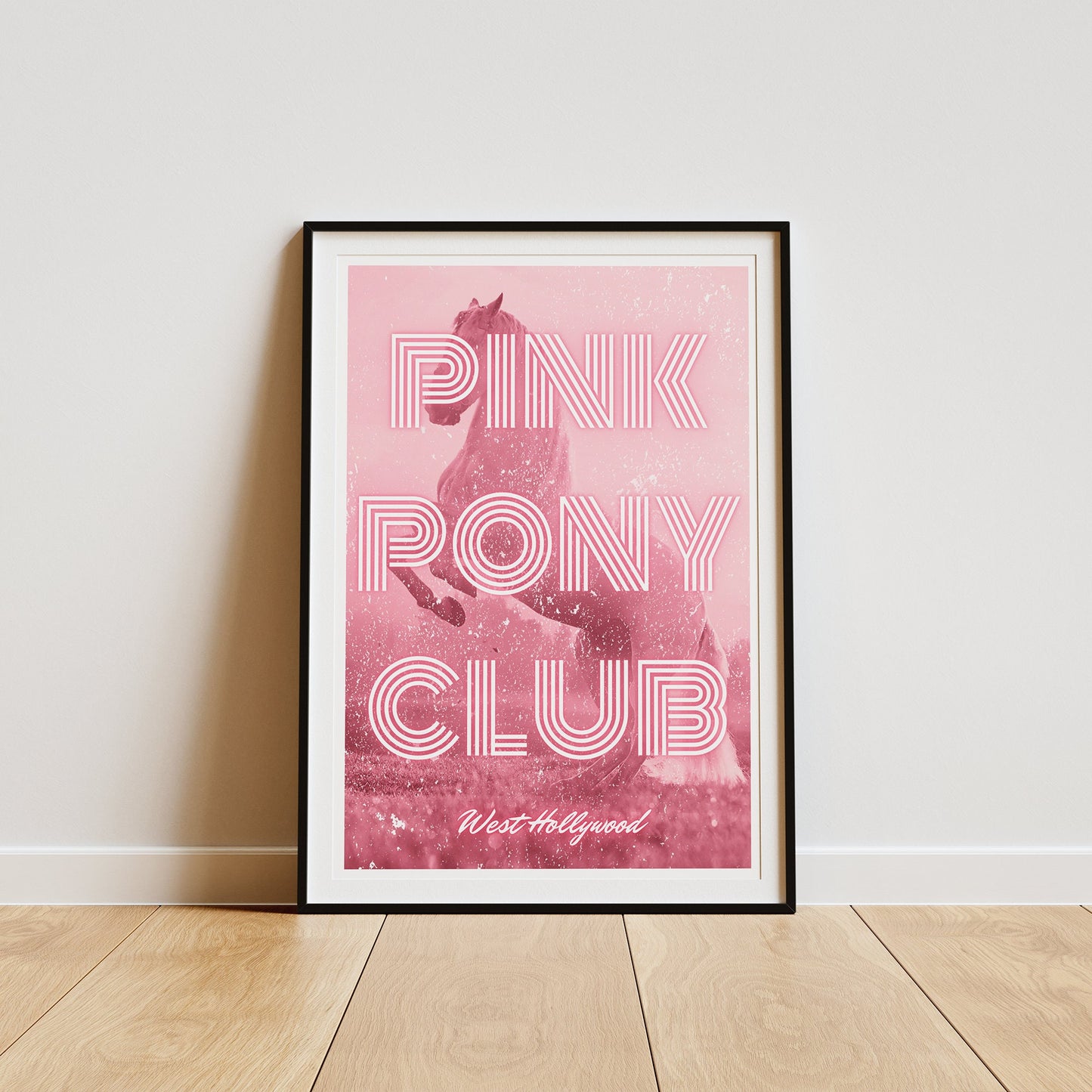 Pink Pony Club - Neon Poster: Chappell Roan Inspired Print, Lyric Wall Art, Music Quote Poster, Hollywood, Queer Home Decor, Y2K Aesthetic