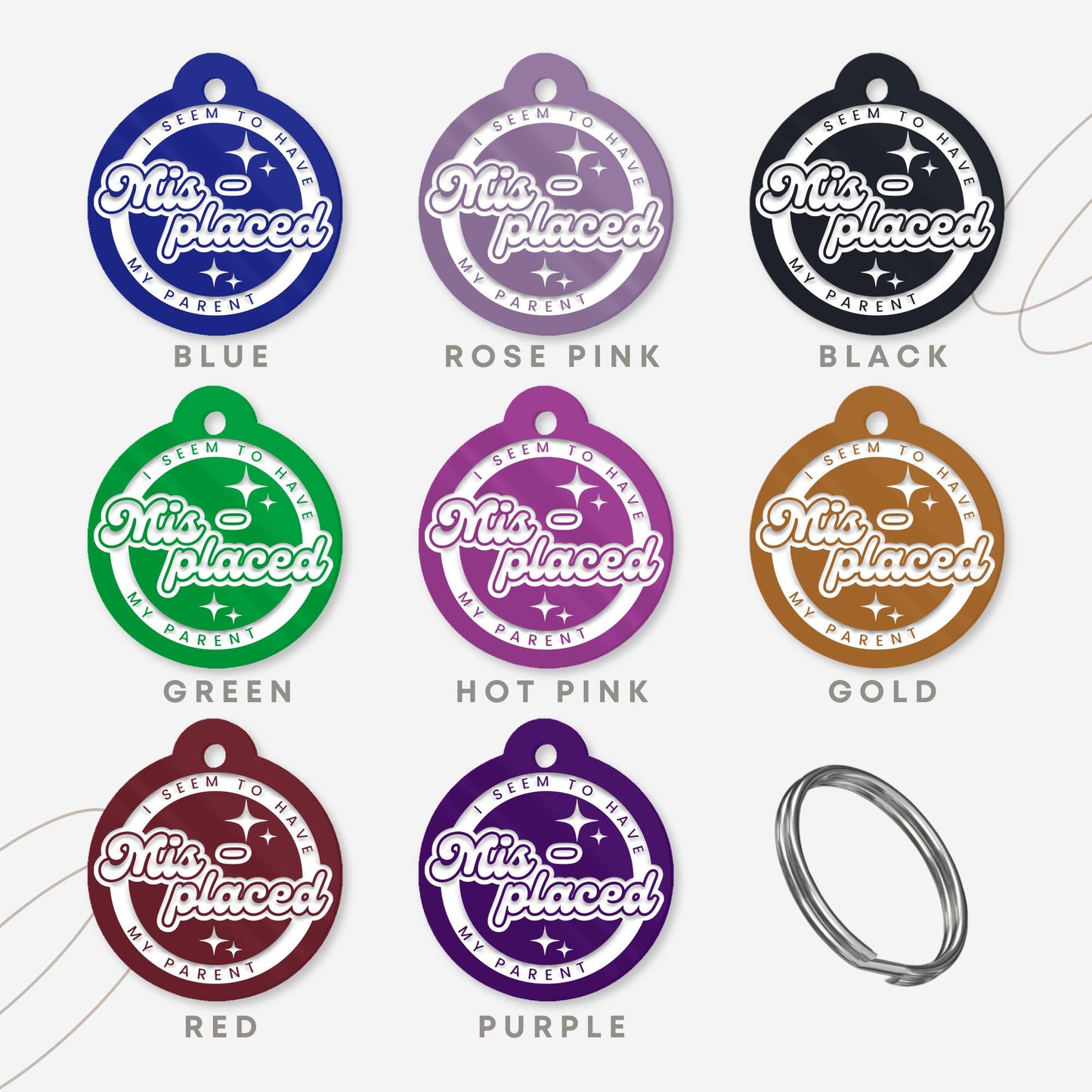 I Have to Seem To Misplaced My Parent, Stars Custom Dog ID Collar Tag: Fun Pet Safety Accessories, New Pet Essentials, Unique Gift For Dog