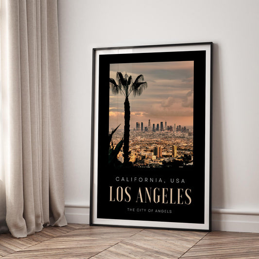 Los Angeles Print 06: California Poster, Travel Wall Art, Location Print, Modern Los Angeles Art, LA Aesthetic Home Decor, Hollywood Print