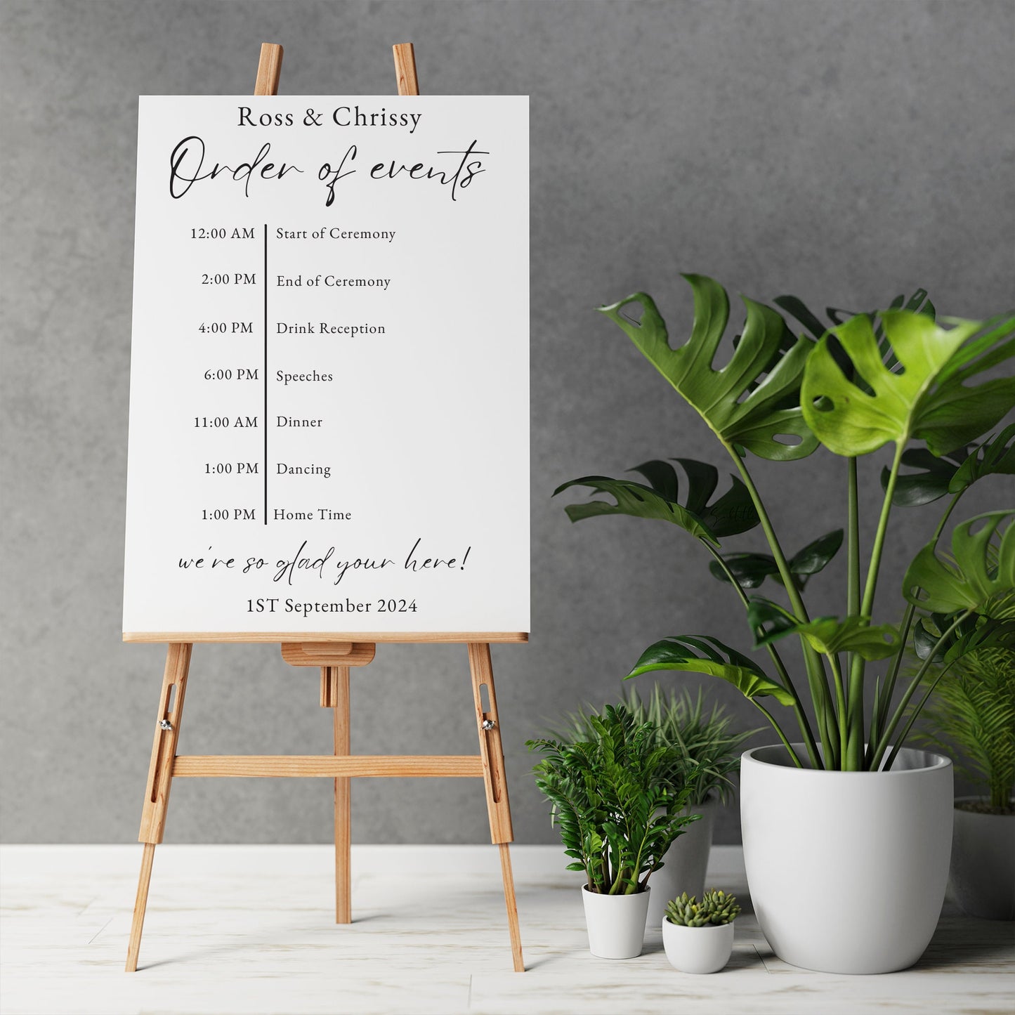 Order Of Events - Timeline Sticker: Custom Decor, Personalised Vinyl Decal For DIY Wedding, Wedding Sign, Order Of Events Sticker, Timeline