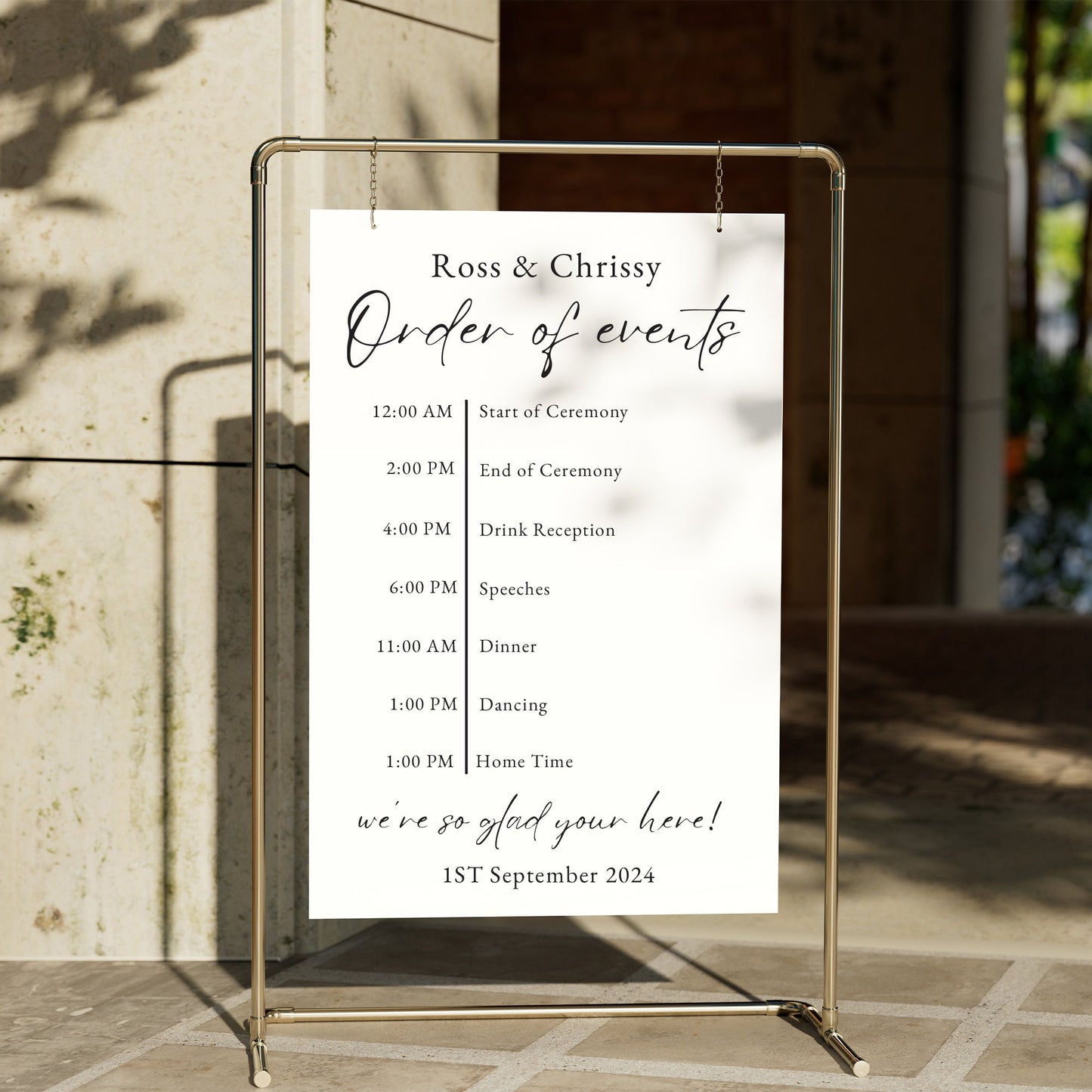 Order Of Events - Timeline Sticker: Custom Decor, Personalised Vinyl Decal For DIY Wedding, Wedding Sign, Order Of Events Sticker, Timeline