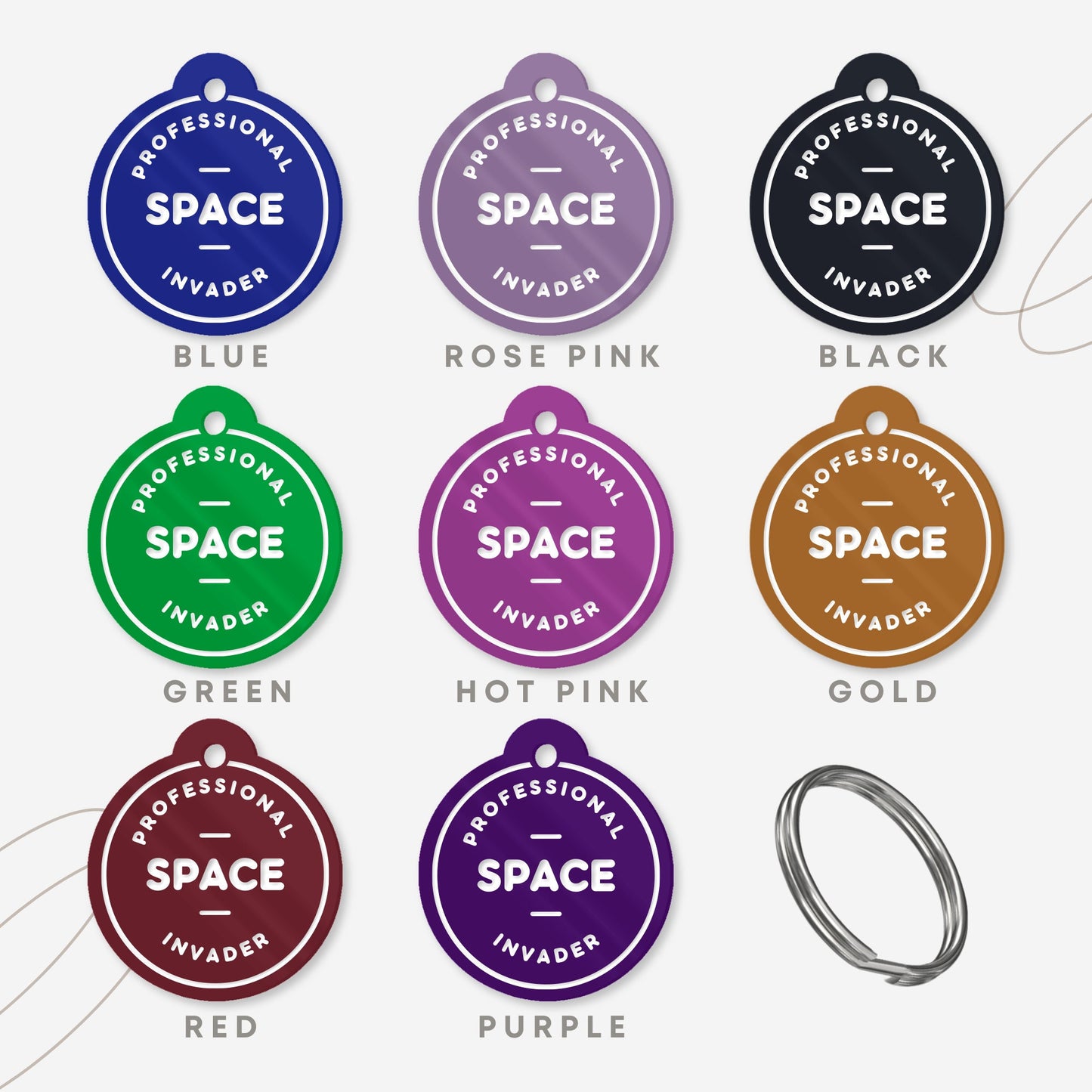 Professional Space Invader - Personalised Dog ID Tag: Custom Pet Safety Accessories, Cheeky Unique Gift For Dog, Hilariously Unique Pet ID