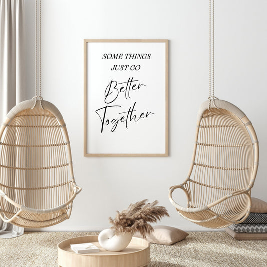 Better Together 02 Print: Luke Combs Inspired Quote Poster, Rustic Country Music Wall Art, Western-Themed Home Decor, Gift For Couples