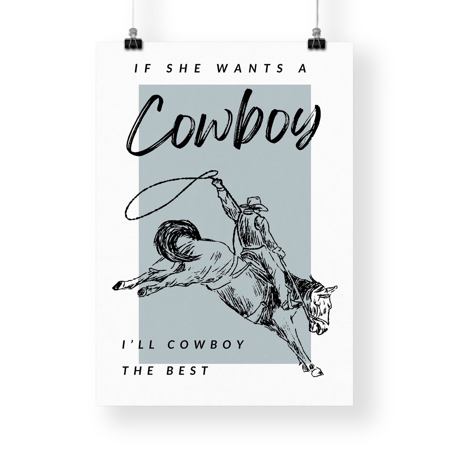 Cowboy The Best 04 Print: Zach Bryan Inspired Quote Poster, Rustic Country Music Wall Art, Western-Themed Home Decor, Gift For Country Lover
