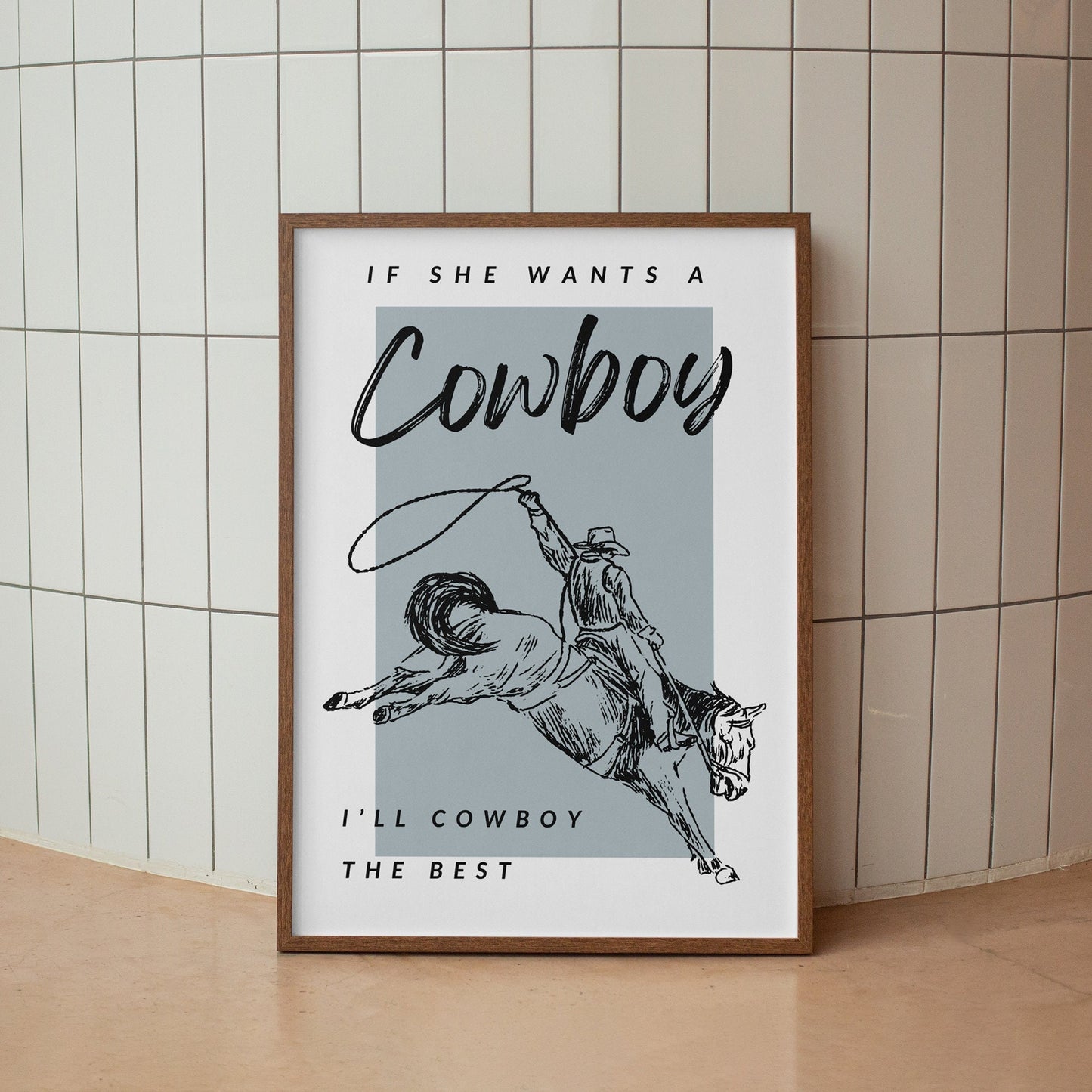 Cowboy The Best 04 Print: Zach Bryan Inspired Quote Poster, Rustic Country Music Wall Art, Western-Themed Home Decor, Gift For Country Lover