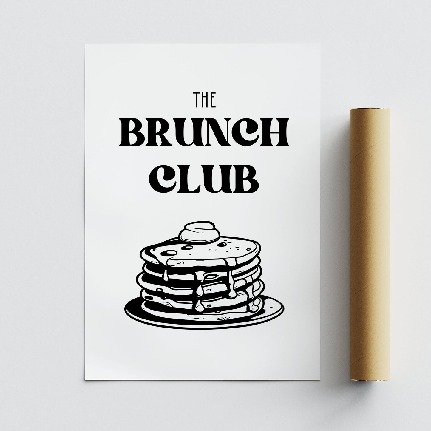Brunch Club 06 Poster: Brunch Quote Print, Kitchen Decor, Trendy Home Decor, Food Lover Gift, Brunch Lover, Modern Wall Art, Cool Prints